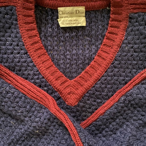 Dior Sweaters - Vintage Christian Dior Cableknit Sweater M
